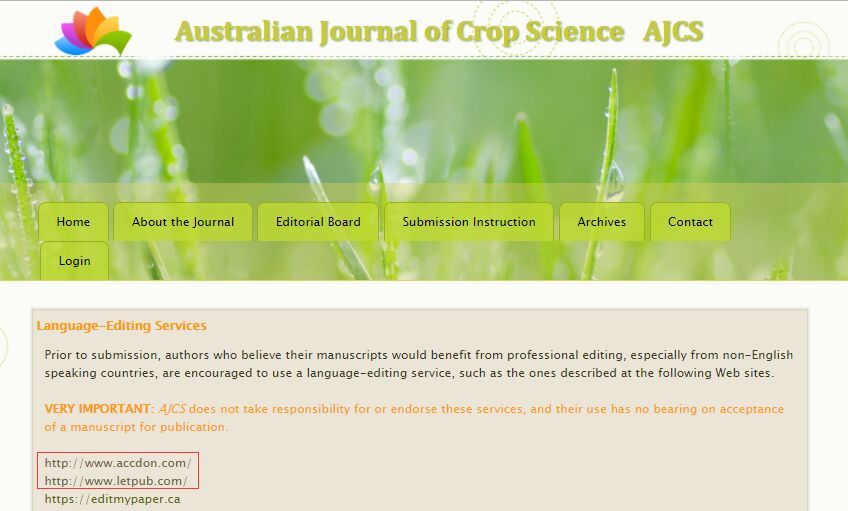 期刊Journal of Studies on Alcohol and Drugs向作者提名使用LetPub 语言编辑服务