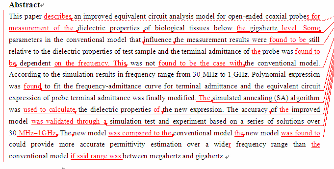 SCI论文英语润色Physiological measurement（ IF 		1.496）发表案例