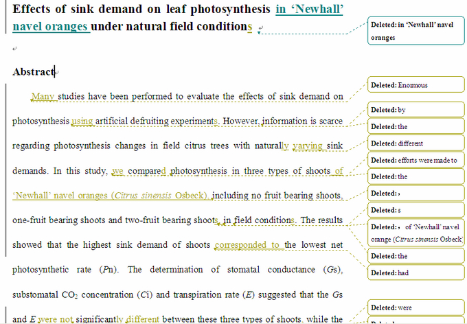 SCI论文英语润色范,Scientia Horticulturae( IF 1.396)发表案例