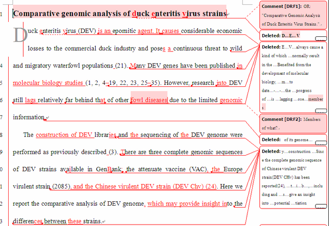 SCI论文英语润色范例,Journal of virology( IF 5.076)发表案例