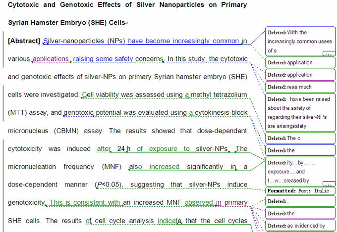 SCI论文英语润色范,Journal of Nanoscience and Nanotechnology( IF 1.149)发表案例