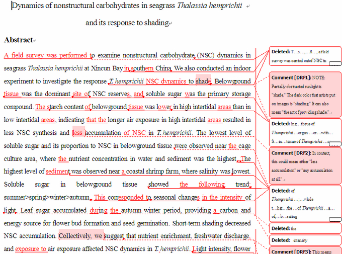 SCI论文英语润色范,Journal of Experimental Marine Biology and Ecology( IF 2.263)发表案例